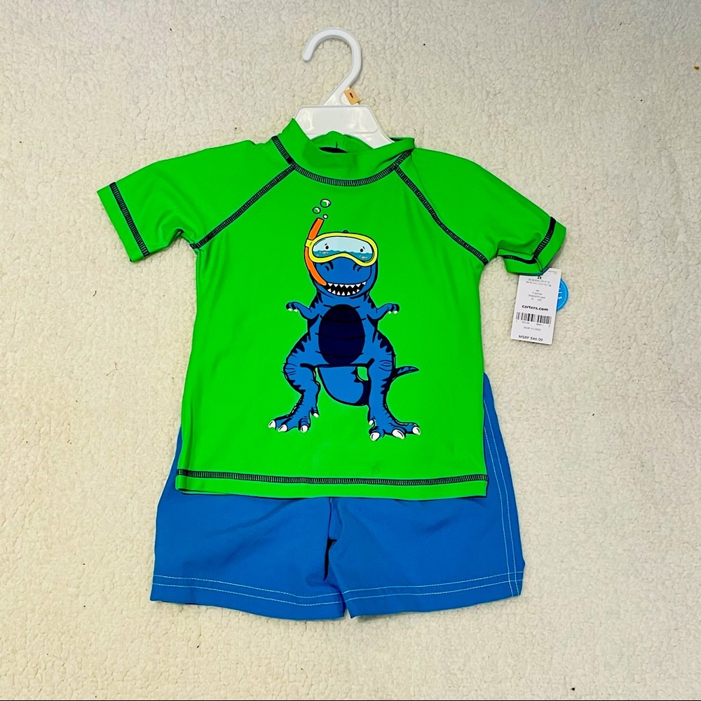 CARTER’S 2 piece boy dinosaur summer swim set